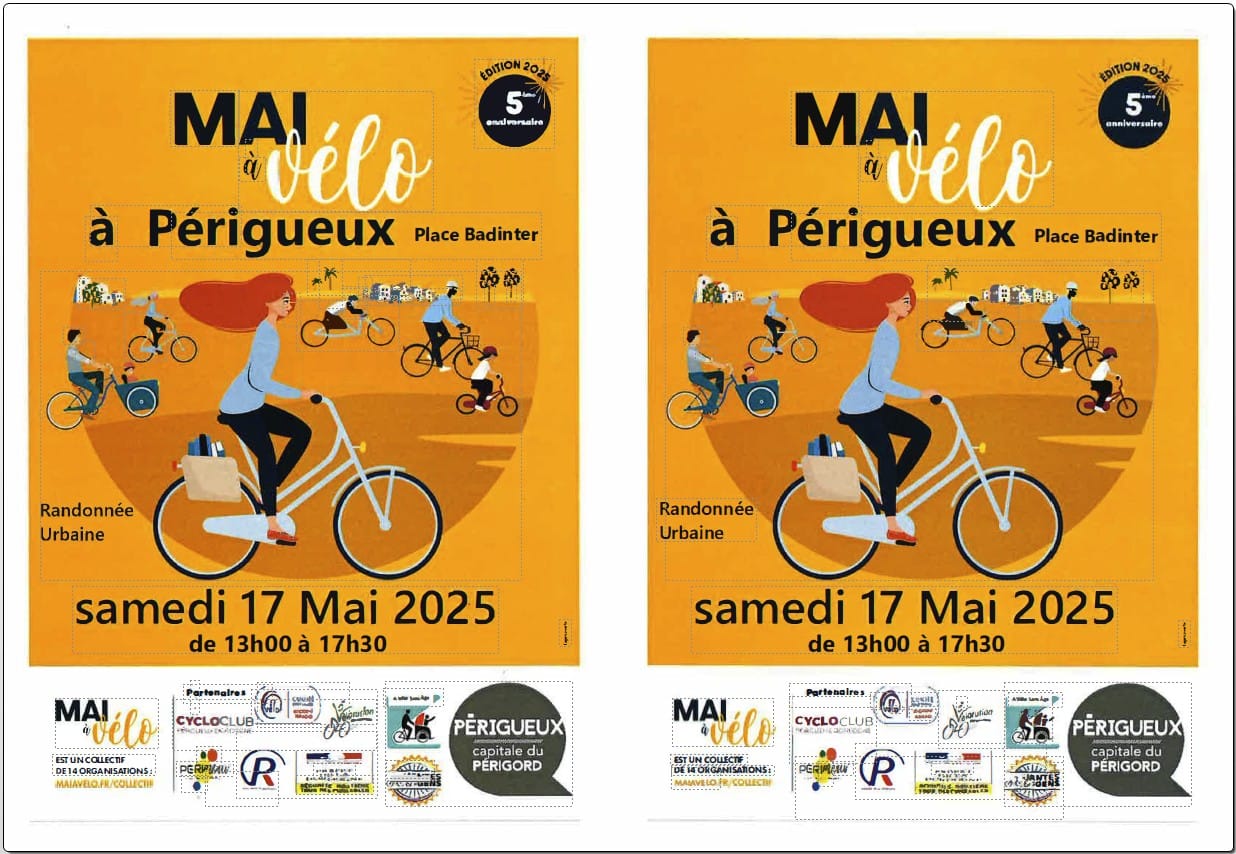 Mai à vélo à Périgueux