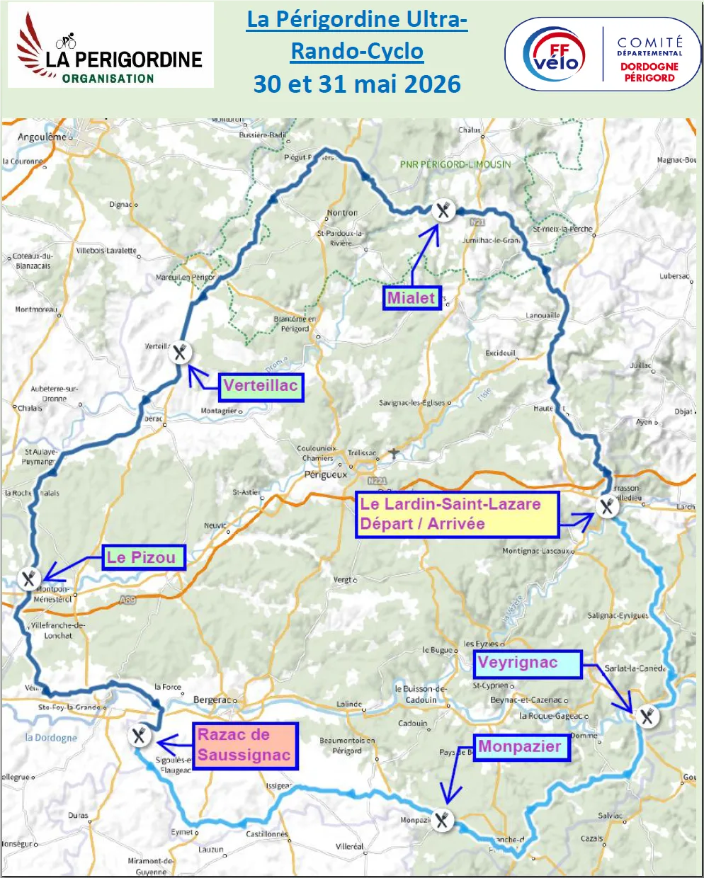 La Périgordine Ultra-Rando Cyclo 30et31 mai 2026